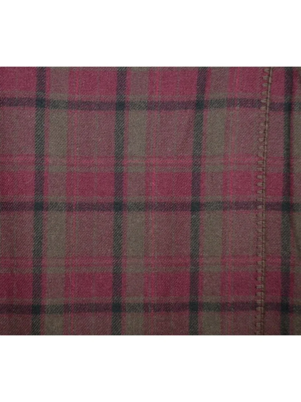 Eddie Bauer Skirt Womens 4 Wool Blend Plaid Wrap Burgundy Lined Preppy